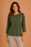 BLUSA AMPLA BOTOES FLORESTA